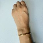 Macy's NWT Gold over Sterling Silver unisex Italian made Chain Bracelet Photo 4