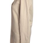 Doncaster  leather trimmed wool longline sweater cardigan with pockets tan sz M Photo 3