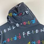 Friends Hoodie Sweatshirt M Gray Multicolor Graphic Pocket‎ Fleece Lined Size M Photo 5