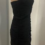Monique Lhuillier Monique Lhullier Bridesmaids Black Ruched Dress Photo 3
