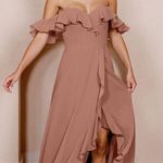 Revelry Scarlet Chiffon Dress size 12 color Desert Rose(mauve ) Pink Photo 0