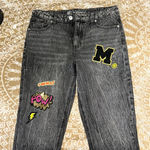 No Boundaries NO BOUNDAIRES HIGH RISE MOM JEANS " FUN DECALS" SIZE 11 Photo 0