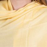 Pashmina  70% Silk 30% Scarf Wrap Shawl Fringe Edge YELLOW 70x28 Photo 2