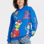 The Grinch Dr. Seuss Women's Blue Graphic Print Hoodie Hooded Sweatshirt Top M Size M Photo 0