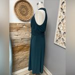 Evan Picone Deep Teal green Midi holiday Dress Size 10 Photo 2