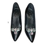 Pretty rhinestone butterfly shoe clips. So versatile. Black Size undefined Photo 3