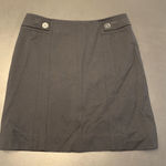 White House | Black Market Women's Black Button Stretch Mini Lined Skirt Size 4 Photo 0