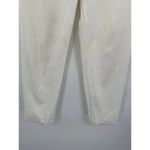 Piazza Sempione  Pants Women SIZE 4 White Brigitte Back Cuff Slit High Rise Photo 2