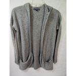 American Eagle  Outfitters Womens‎ Gray Open Long Sleeve Hood Cardigan Sweater XS Photo 4