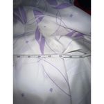 Square One 80s Vintage White Purple Abstract Button Up Top Made in USA size 38 Photo 9