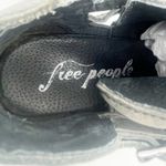 Free People  Braeburn Distressed Gray Leather Ankle Boots 37 Double Buckle Strap Photo 13