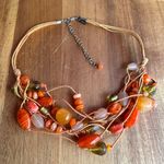 Avenue Orange Multi Bead Necklace Photo 1