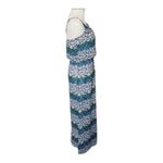 she's cool Blue Multicolor Leopard Print Spaghetti Strap Summer Maxi Dress Small Photo 4