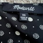 Madewell  Silk Petalplay Romper Dotmix XS Women’s Black Photo 3