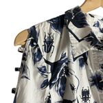 Osman Suzie White Floral Print Long Sleeve Tie Waist High Low Shirt Dress Sz 12 Photo 6