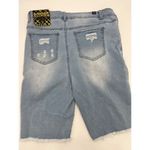 Elite Jeans Brand New Denim Distressed Light Wash Jeans Shorts For Women Size 15 Photo 7