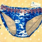 Cabana Life Blue Tie Dye Print Bikini Bottoms L Size L Photo 0