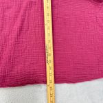 joe's jeans Ruffle Sleeve Top Mock Neck Textured Blouse Casual Fuchsia Medium Photo 6