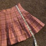 Pink plaid pleated high waist school girl skirt size small Photo 10