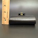 BRAUN BUFFEL Germany Black Genuine Leather Bifold Framed Kisslock Coin Wallet Photo 8