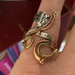 Meteorite Campo Del Cielo Two Toned Art Deco Ring Silver Photo 4