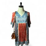 Sundance  Bohemian Mini Dress Paisley Floral Embroidered S‎ Photo 1