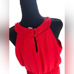 No Boundaries  juniors XXL (19) Red lattice collar shark‎ bite dress tie Photo 3