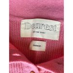 Dearest Maybe Baby Ribbed Polo Sweater in Pin Size Medium Pink Photo 4