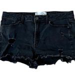 RSQ Women's Black Distressed Denim Shorts Size 13 Casual Photo 0