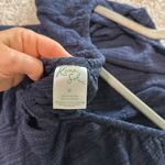 Kona Sol  Women's M Crinkle Crepe Swimsuit Cover Up Navy Blue Light Airy Beach Photo 3