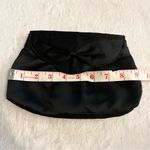 American Vintage Vintage Black Satin Elegant Clutch Evening Bag Photo 3
