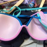 Victoria's Secret Bikini Top 36C Getaway Halter Ombré Lace Blue Purple Lined Photo 7