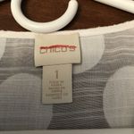 Chico's  Textured Polka-Dot Cold-Shoulder Optic White Top Shirt Blouse Size 1 Med Photo 4