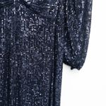 AQUA  Formal - Navy Sequin Twist-Front Gown Photo 7