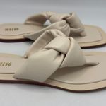 Anthropologie  Maeve Puffy Knot Sandal Size 7 Beige Leather Photo 2