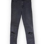 ZARA  Dark Gray Skinny Jeans Size 6 Distressed Photo 0