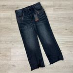 Risen NEW  Dark Grey High Rise Crop Straight Jeans Photo 0
