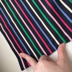 Talbots  Striped Knit Shift‎ Dress Large Bow Colorful Preppy Cotton Retro Office Photo 6