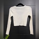 Debut DREAMERS by  Cream Long Sleeve Ribbed Cardigan Cover Up Tie Women’s S EUC Photo 3