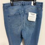 Good American  Good Legs Flare Jeans Light Wash Denim 18 Distressed Ripped Knees Photo 9