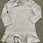 Anybody Pajama Set Grey Size XS wide Leg ruffle Cropped hem Silver Photo 2