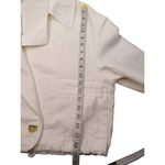 Mango MNG Suit Women's Off-White Cropped Textured Jacket Size S/M Photo 9