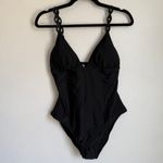 J.Crew NWT Cutout Strap One-piece Swimsuit in Black CK501 Women's Sz M Photo 3