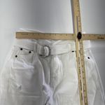 Marissa Webb Jeans Women 26 Travis Distressed Straight Leg Belted High Rise Pant White Photo 8