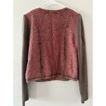 Hinge  Jacket Women's Medium Tweed Wool Blend Bohemian Cottagecore Red Gray Photo 4