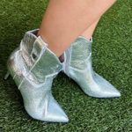 Guess New Wurlie Western Stiletto Heeled Metallic Snakeskin Bootie, Size 5.5 Photo 11