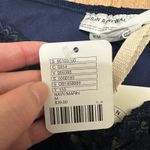 Urban Renewal | NWT Navy Blue Lace Romantic Sweetheart V Neck Corset Crop Top, M Photo 5