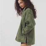 Free People  Madison City Oversized Denim Jacket Adventurer Wash Size L NEW Photo 10