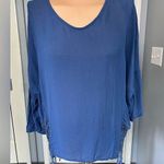XCVI Mindset by  Blue Dolman Fringe Lagonlook Boho Minimalist Top Photo 0