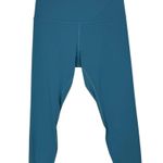 Lululemon  Align High Rise Crop Leggings Sz 10 Blue Green Nulu Photo 2